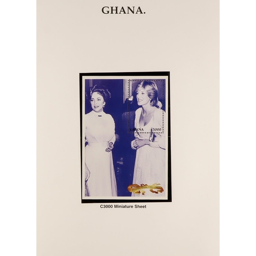 340 - PRINCESS DIANA 1998 Tribute Collection of British Commonwealth countries mini-sheets & sheetlets in ... 