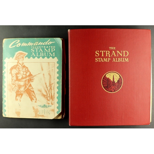 341 - STRAND ALBUM World mint & used collection in circa 1950 Strand album, plus small 'Commando' album. M... 