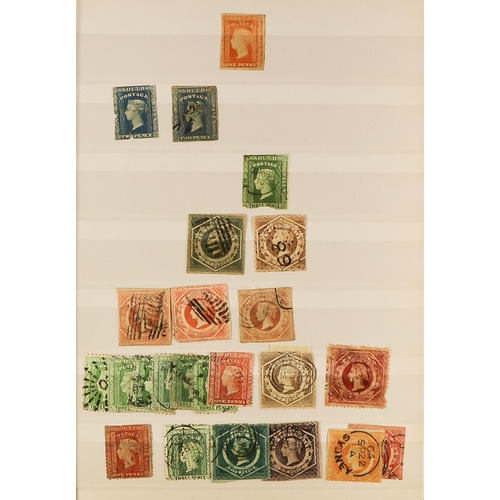 357 - OLD ASSORTMENT of used stamps from NSW, Queensland, Sth Australia, Tasmania, Victoria & Western Aust... 