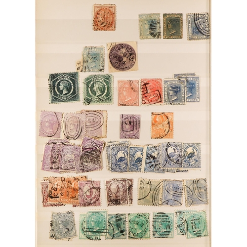 357 - OLD ASSORTMENT of used stamps from NSW, Queensland, Sth Australia, Tasmania, Victoria & Western Aust... 