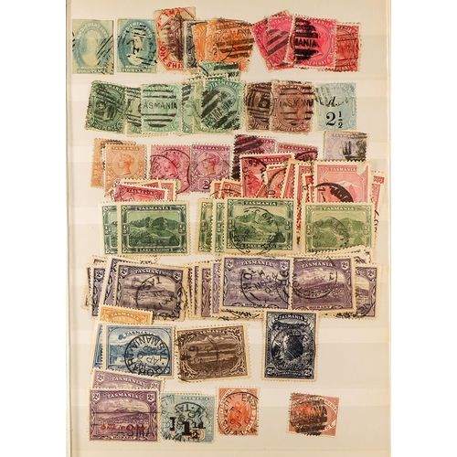 357 - OLD ASSORTMENT of used stamps from NSW, Queensland, Sth Australia, Tasmania, Victoria & Western Aust... 