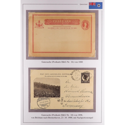 358 - POSTAL STATIONERY COLLECTION. Chiefly used from New South Wales, Queensland, South Australia, Tasman... 