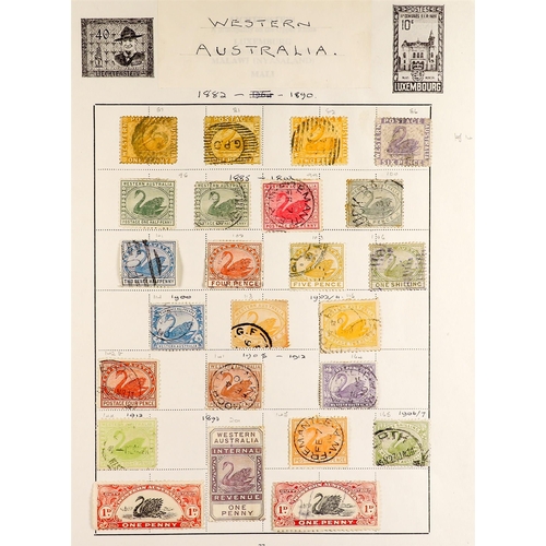 364 - WESTERN AUSTRALIA chiefly used stamps on album & stock book pages, duplicated Swans (a herd, bevy or... 