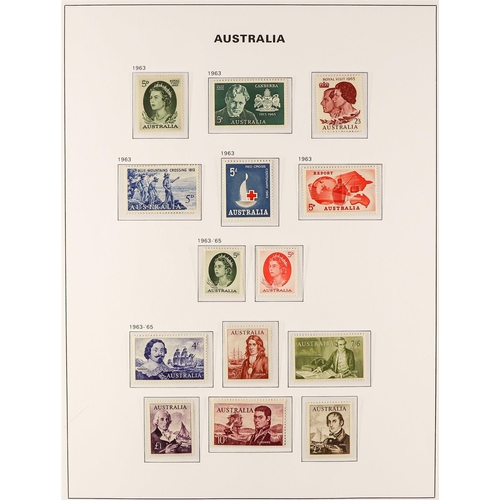 384 - 1953 - 2010 NEVER HINGED MINT COLLECTION of stamps & miniature sheets in 3 hingeless Davo Australia ... 