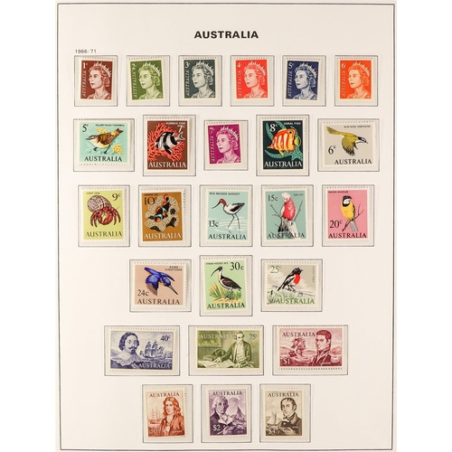 384 - 1953 - 2010 NEVER HINGED MINT COLLECTION of stamps & miniature sheets in 3 hingeless Davo Australia ... 