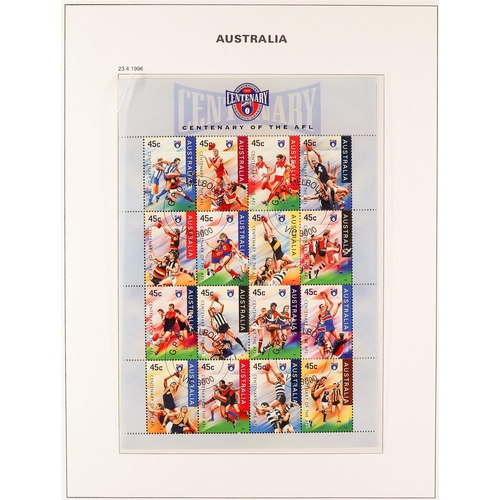 384 - 1953 - 2010 NEVER HINGED MINT COLLECTION of stamps & miniature sheets in 3 hingeless Davo Australia ... 