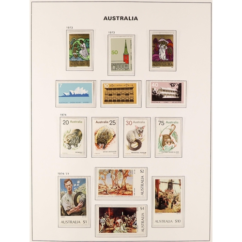 384 - 1953 - 2010 NEVER HINGED MINT COLLECTION of stamps & miniature sheets in 3 hingeless Davo Australia ... 