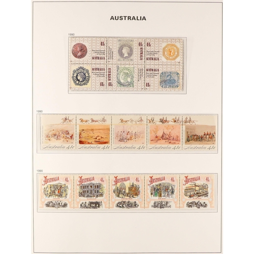 384 - 1953 - 2010 NEVER HINGED MINT COLLECTION of stamps & miniature sheets in 3 hingeless Davo Australia ... 