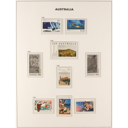 384 - 1953 - 2010 NEVER HINGED MINT COLLECTION of stamps & miniature sheets in 3 hingeless Davo Australia ... 