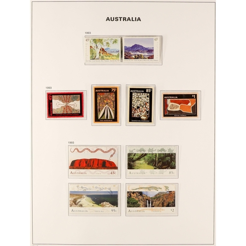 384 - 1953 - 2010 NEVER HINGED MINT COLLECTION of stamps & miniature sheets in 3 hingeless Davo Australia ... 