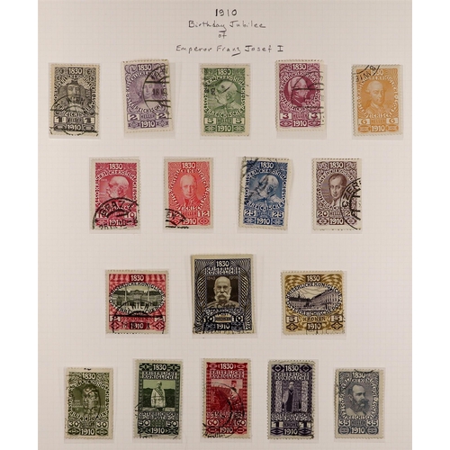 396 - 1910 80th Birthday of Franz Josef complete set, Michel 161/77 (SG 223/39), very fine used, cat €1100... 