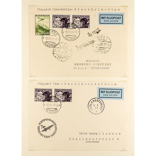 398 - 1927 - 1937 AIR POSTS COVERS, CARDS COLLECTION. Chiefly first flights (17 covers/cards). Lot 398 [b]