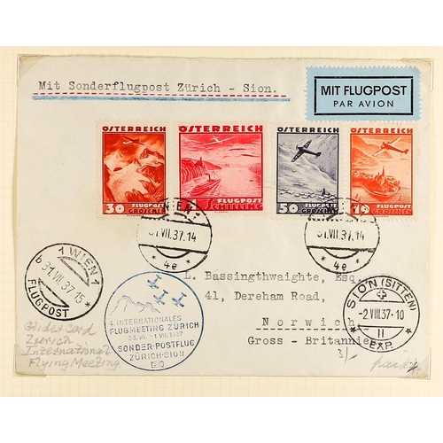 398 - 1927 - 1937 AIR POSTS COVERS, CARDS COLLECTION. Chiefly first flights (17 covers/cards). Lot 398 [b]