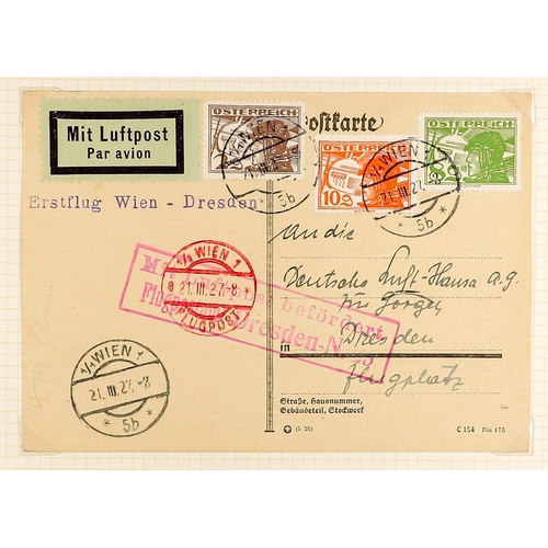 398 - 1927 - 1937 AIR POSTS COVERS, CARDS COLLECTION. Chiefly first flights (17 covers/cards). Lot 398 [b]