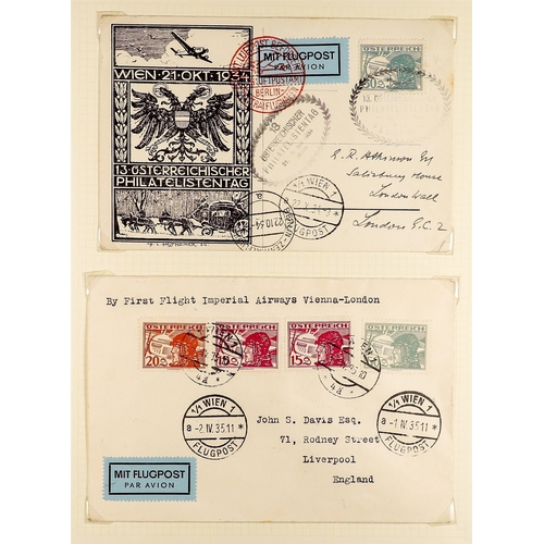 398 - 1927 - 1937 AIR POSTS COVERS, CARDS COLLECTION. Chiefly first flights (17 covers/cards). Lot 398 [b]