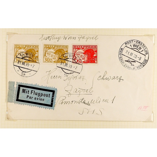 398 - 1927 - 1937 AIR POSTS COVERS, CARDS COLLECTION. Chiefly first flights (17 covers/cards). Lot 398 [b]