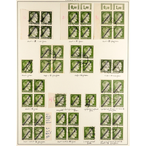 401 - 1945-46 SPECIALISED COLLECTION of the 1945 overprinted stamps includes fancy cancels, varieties that... 