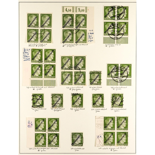 401 - 1945-46 SPECIALISED COLLECTION of the 1945 overprinted stamps includes fancy cancels, varieties that... 