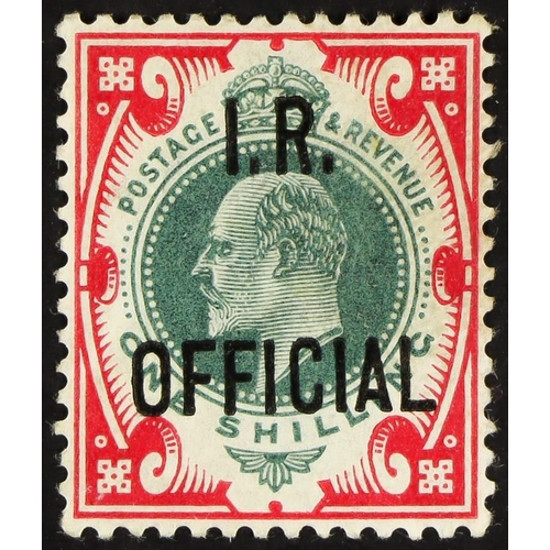 1470 - I.R. OFFICIAL 1902-04 1s dull green and carmine, SG O24, never hinged mint, full OG. Wenvoe certific... 