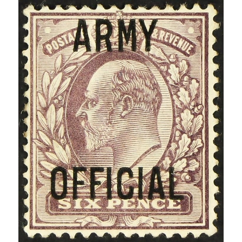 1476 - ARMY OFFICIAL 1903 6d pale dull purple, SG O52, mint, large part OG with paper and gum slightly tone... 