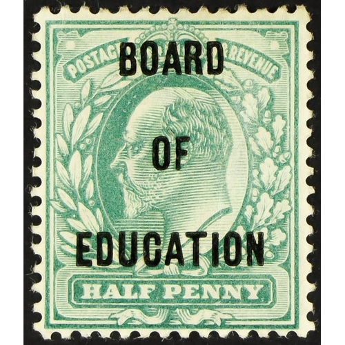 1494 - BOARD OF EDUCATION 1902-04 ½d blue-green, SG O83, mint lightly hinged, part OG with light wrinkle. W... 