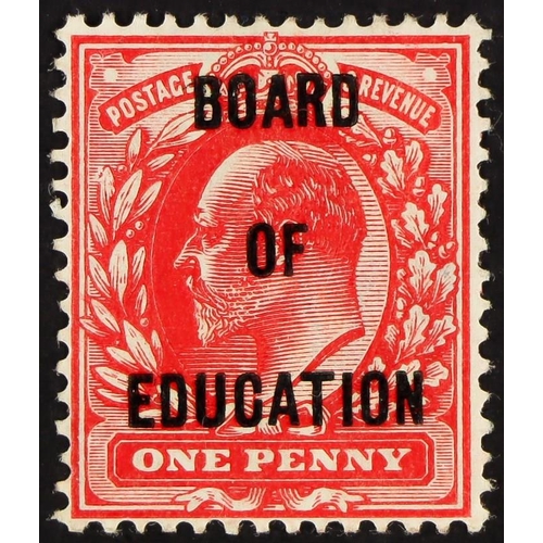 1495 - BOARD OF EDUCATION 1902-04 1d scarlet, SG O84, mint lightly hinged, part OG with light wrinkle. Wenv... 