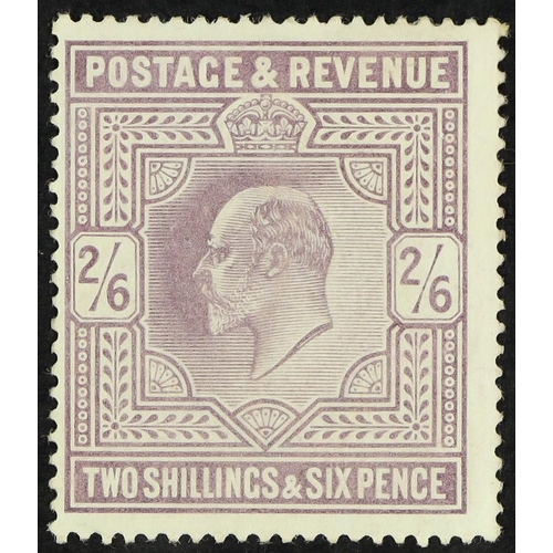 1510 - 1902-10 2s6d lilac De La Rue, SG 260, mint large part OG, lightly hinged. Cat £275. Lot 1510 [c]