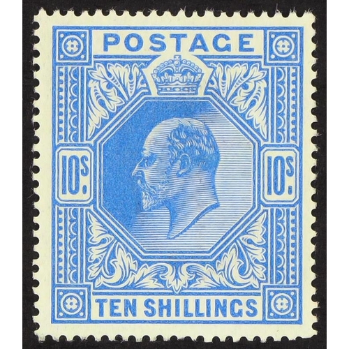 1519 - 1911-13 10s. blue, SG 319, never hinged mint, short corner perf. Cat. £2100. Lot 1519 [a]