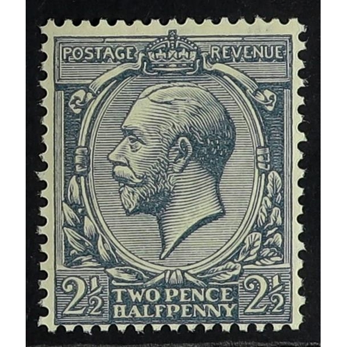 1540 - 1912-24 2½d dull Prussian blue (the 1921 toned paper) Wmk Cypher, Spec N21(18), never hinged mint wi... 