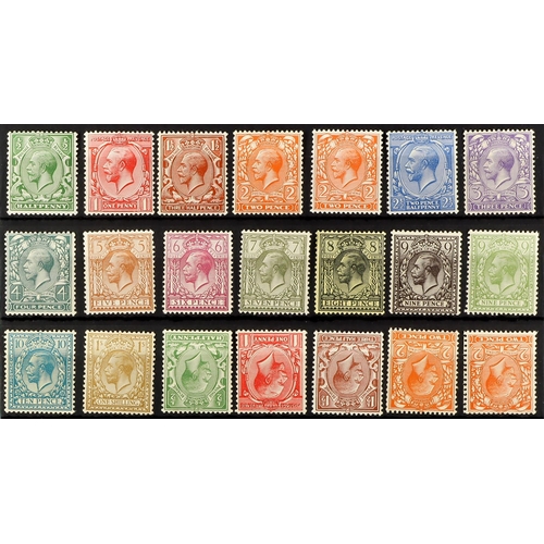 1543 - 1912-24 set, plus inverted watermarks to both 2d, never hinged mint. Cat. £580. (21 stamps) Lot 1543... 