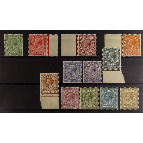 1565 - 1924-26 block cypher basic set, SG 418/429, never hinged mint, cat. £250. Lot 1565 [a]