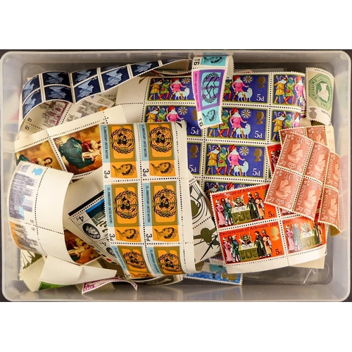 1590 - 1881 - 1969 REMAINDER BOX of mint and used stamps on pages and stockcards, in binders and in a tub. ... 