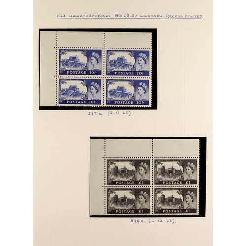 1591 - 1937 - 1970 NEVER HINGED MINT BLOCKS 4. 1937-47 definitives set, 1963 Castle set, 1953 Coronation se... 