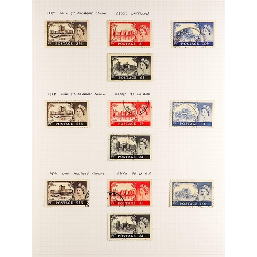 1592 - 1952 - 2009 COLLECTION of fine used stamps on pages, note Wildings 1952-54 & 1955-58 sets, watermark... 