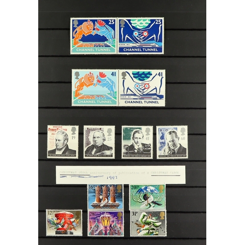 1630 - 1980's-2010's NEVER HINGED MINT RANGES in two stock books, includes commemorative sets & se-tenant i... 