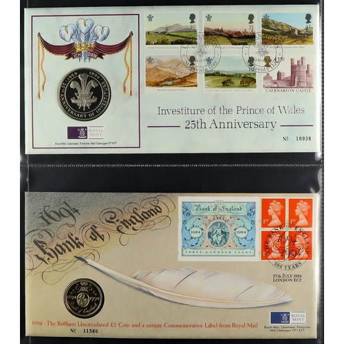 1642 - 1994-2002 NUMISMATIC COVERS All different collection in a cover album, includes seven covers with £5... 