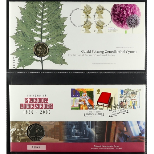 1642 - 1994-2002 NUMISMATIC COVERS All different collection in a cover album, includes seven covers with £5... 