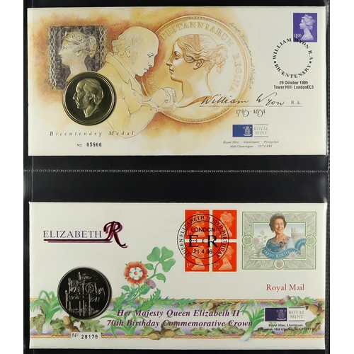 1642 - 1994-2002 NUMISMATIC COVERS All different collection in a cover album, includes seven covers with £5... 