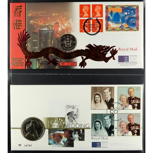 1642 - 1994-2002 NUMISMATIC COVERS All different collection in a cover album, includes seven covers with £5... 