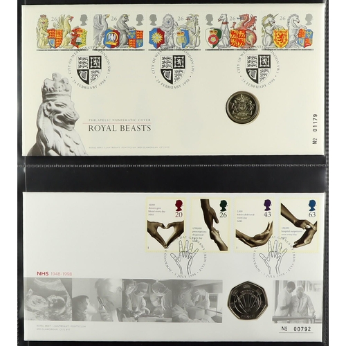 1642 - 1994-2002 NUMISMATIC COVERS All different collection in a cover album, includes seven covers with £5... 