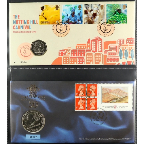 1642 - 1994-2002 NUMISMATIC COVERS All different collection in a cover album, includes seven covers with £5... 