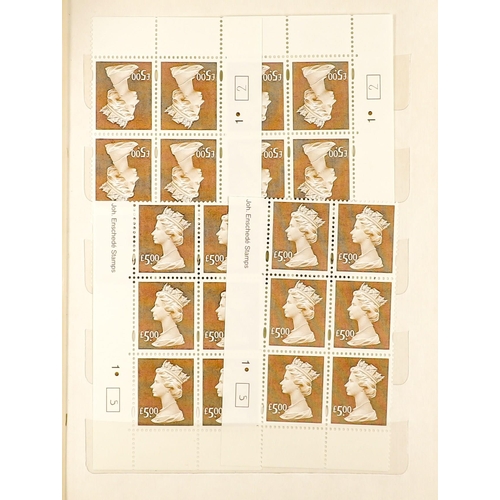 1645 - 1999 - 2003 HIGH VALUES collection including 1999 plate blocks of 4 and 6, SG Y1800/03 (the blocks o... 