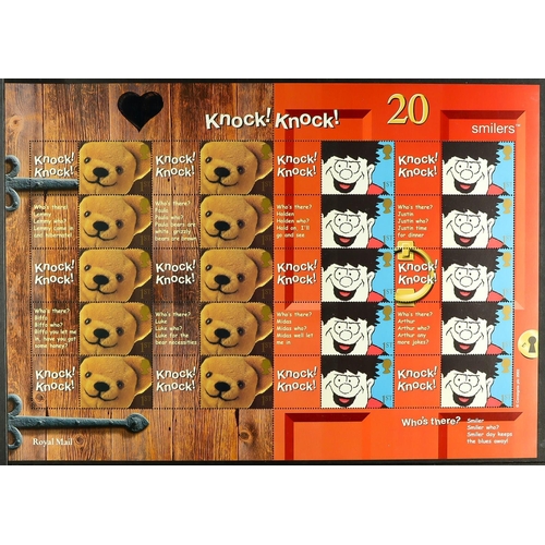 1650 - 2002-2003 SMILER SHEETS 2002 Knock! Knock! & Christmas and 2003 Occasions, Flowers & Cartoon. Face v... 