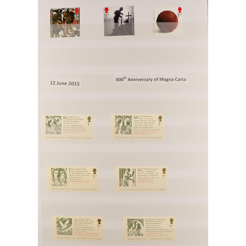 1654 - 2006-2016 COMPREHENSIVE NEVER HINGED MINT COLLECTION in two stockbooks, all different, seems to be c... 