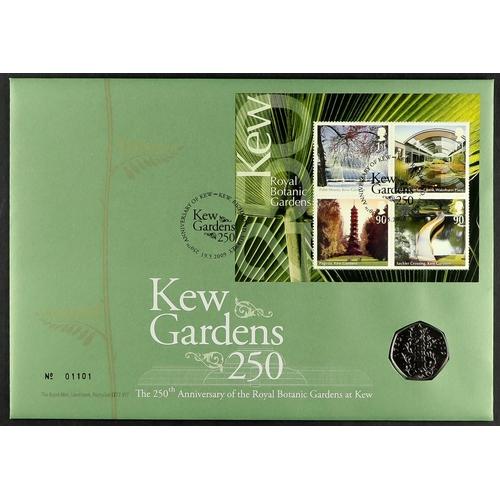 1657 - 2009 The Royal Mint Kew Gardens coin first day cover with uncirculated 50p coin. Lot 1657 [c]