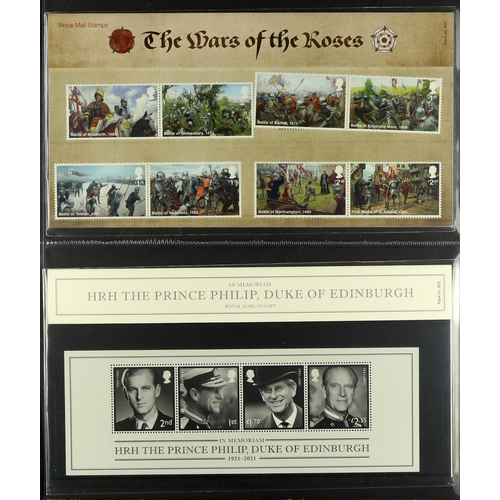 1658 - 2010's-2021 NEVER HINGED MINT RANGES in album, includes many complete sets, mini-sheets, presentatio... 