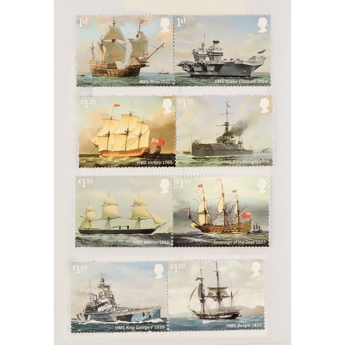 1659 - 2010-2019 NEVER HINGED MINT COLLECTION in two small photo albums, complete commemorative sets, face ... 