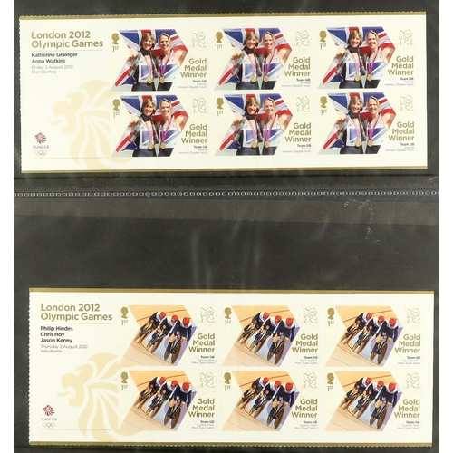 1660 - 2012 Olympic Games Gold Medal Winners complete collection of panes of 6 and Paralympic Games Gold Me... 