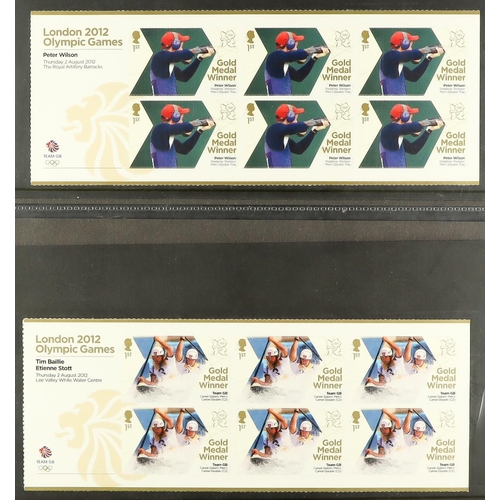 1660 - 2012 Olympic Games Gold Medal Winners complete collection of panes of 6 and Paralympic Games Gold Me... 