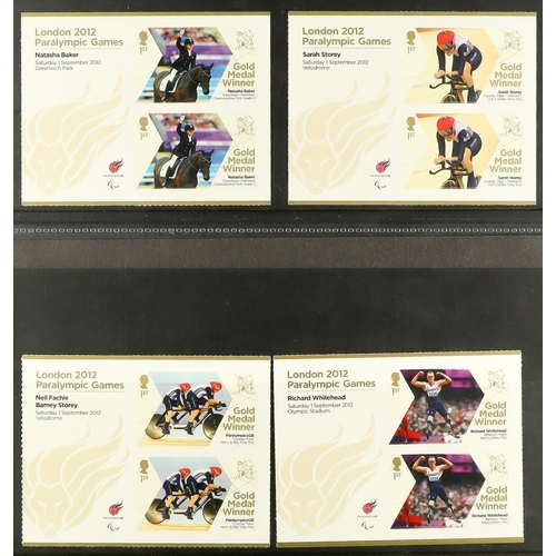 1660 - 2012 Olympic Games Gold Medal Winners complete collection of panes of 6 and Paralympic Games Gold Me... 